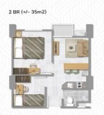 Sewa Apartemen Podomoro Golf View 2BR Dekat Stasiun LRT Harjamukti, Pintu Tol Cimanggis, Tran...jpeg